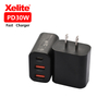 P3GS30US Series 30W US 2 USB-A and 1 Type-C PD Power Charger