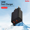 P3GS30US Series 30W EU 2 USB-A and 1 Type-C PD Power Charger