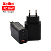 P3GS30EU Series 30W EU 1 USB-A and 2 Type-C PD Power Charger